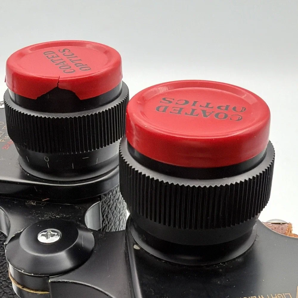 Vintage Selsi 10x50 Luminous Field Binoculars w/ Caps & Original Case - Works